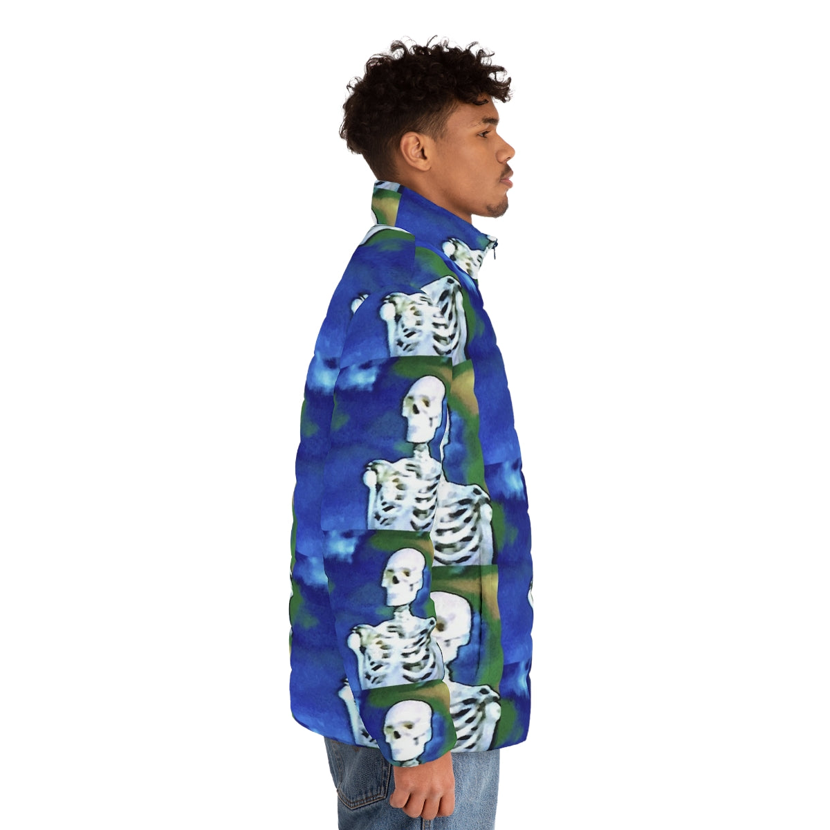 Bones Sesh Unrendered Album Rap Puffer Jacket - men side right