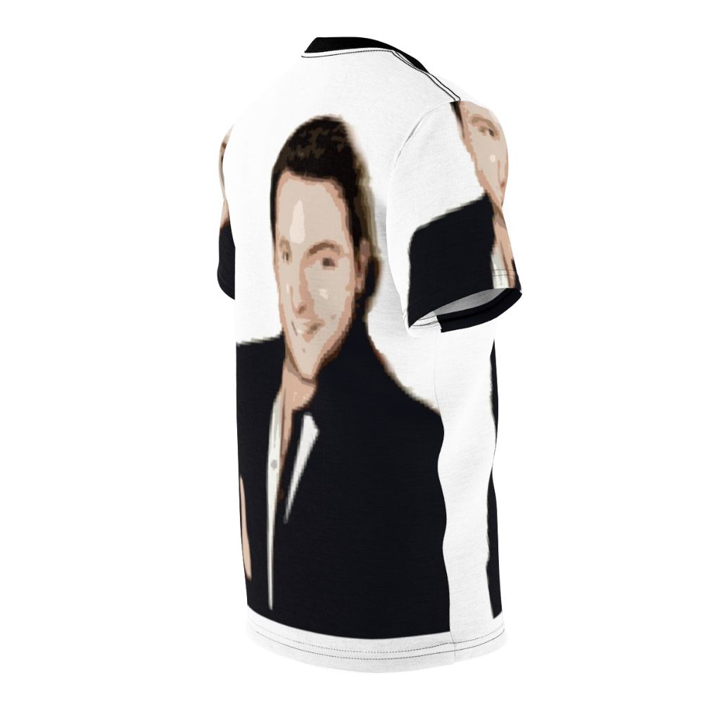 T-shirt with a stylized illustration of country music singer Nathan Carter - men right