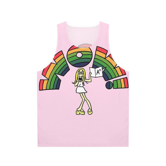 Retro unisex tank top with cartoon grammar design