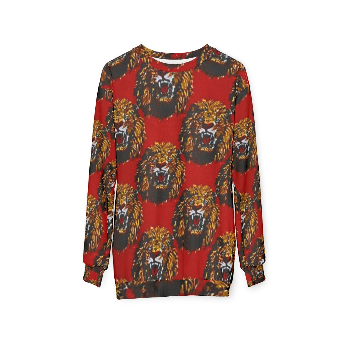 Igbo Culture Lion Head Graphic Sweatshirt - hanging