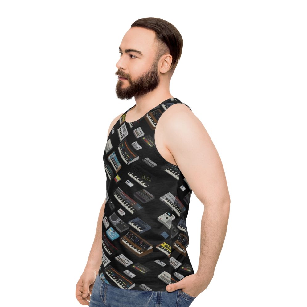 Synth-Pop Lovers Unisex Tank Top - men side