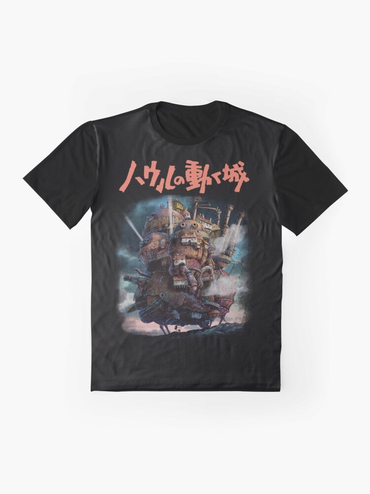 Kosmos Howls Moving Castle Anime Graphic T-Shirt - Flat lay