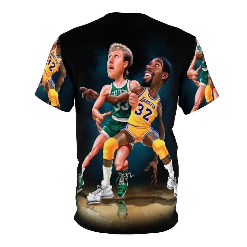 Basketball players in action on an all-over-print t-shirt - Back