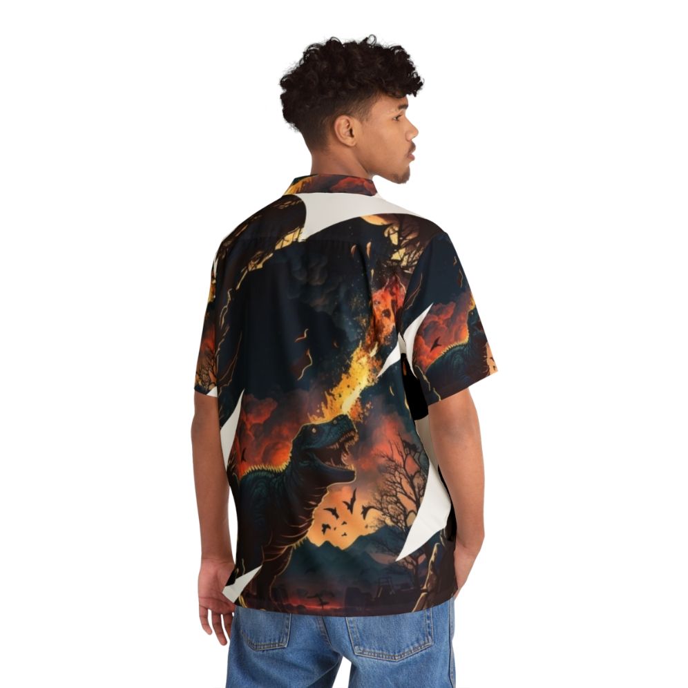 Dinotopia dinosaur print Hawaiian shirt - People Back