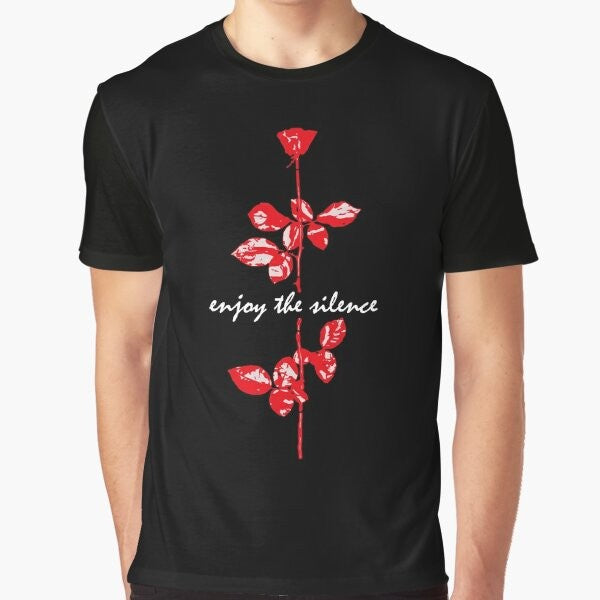 Depeche Mode "Enjoy The Silence" graphic t-shirt with rose design