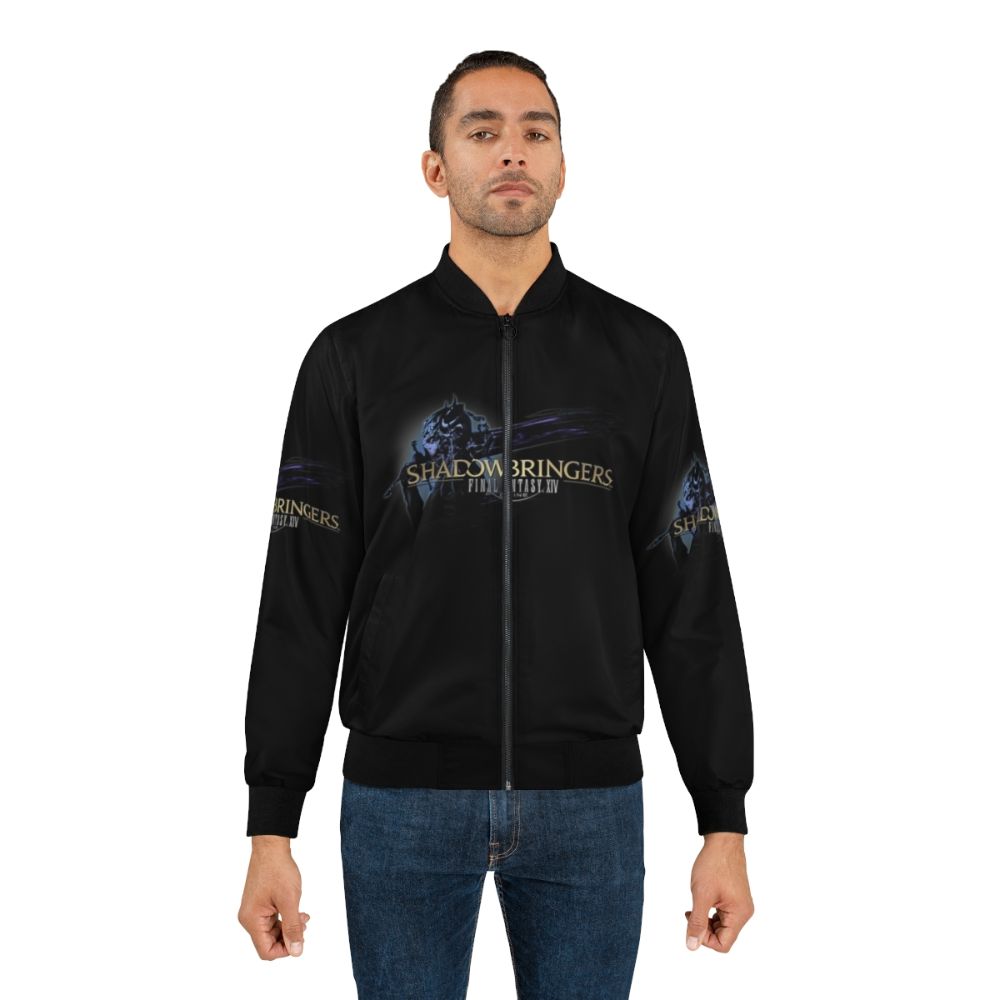 Final Fantasy XIV Shadowbringers Logo Bomber Jacket - Lifestyle