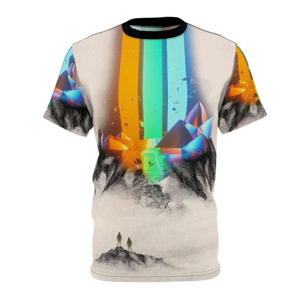 Imagine Dragons-inspired t-shirt design featuring a cool night visions and smoke and mirrors motif.