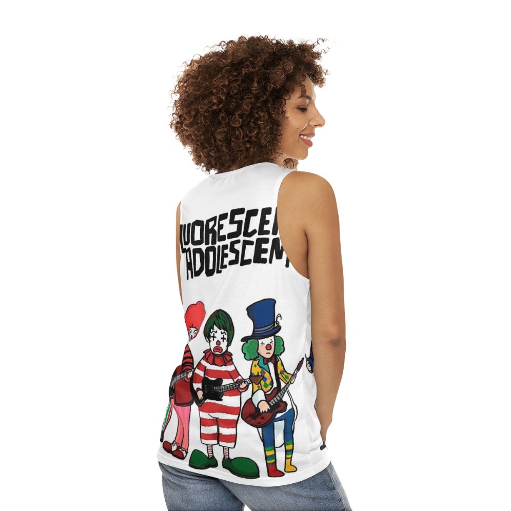 Retro Music Clown Unisex Tank Top - women back