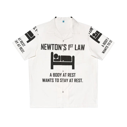 Newton's First Law Funny Physics Hawaiian Shirt