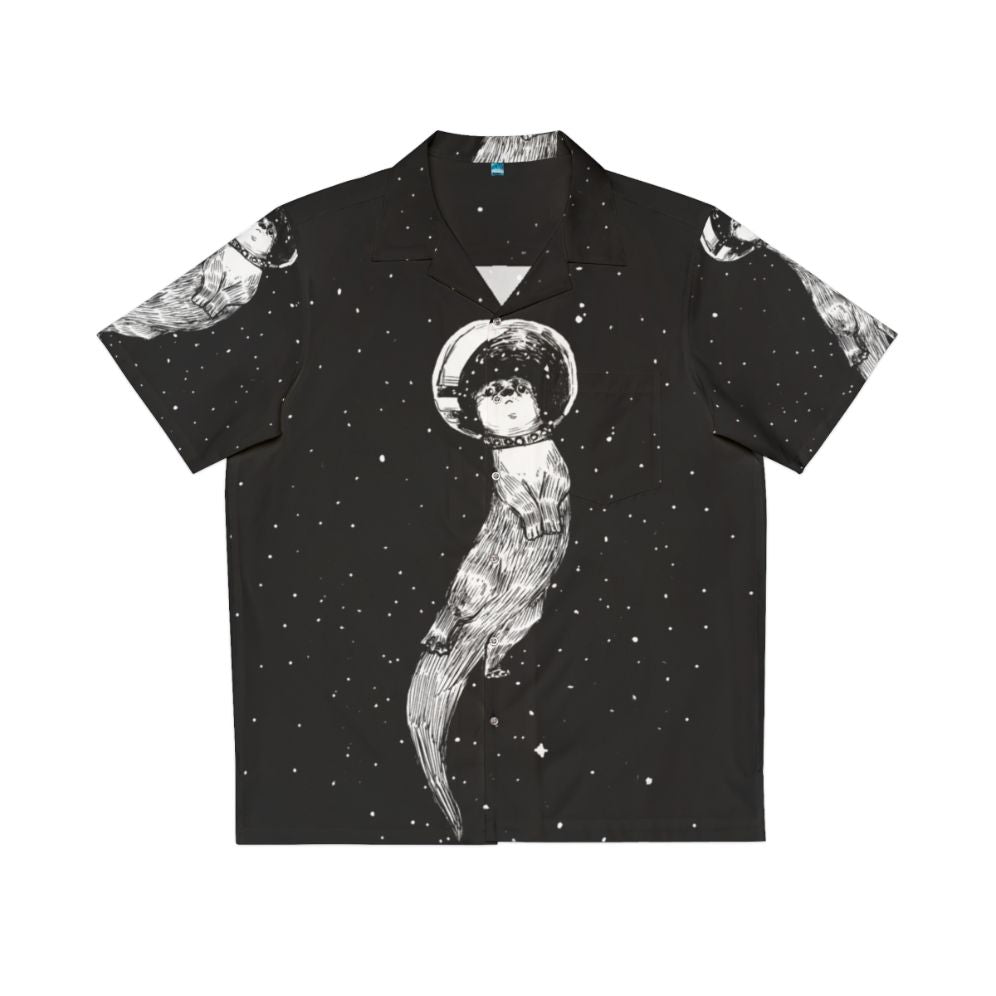 Drifting Otter in Cosmic Space Hawaiian Shirt