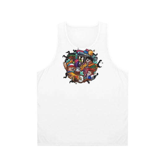 Stranger Things inspired doodle unisex tank top