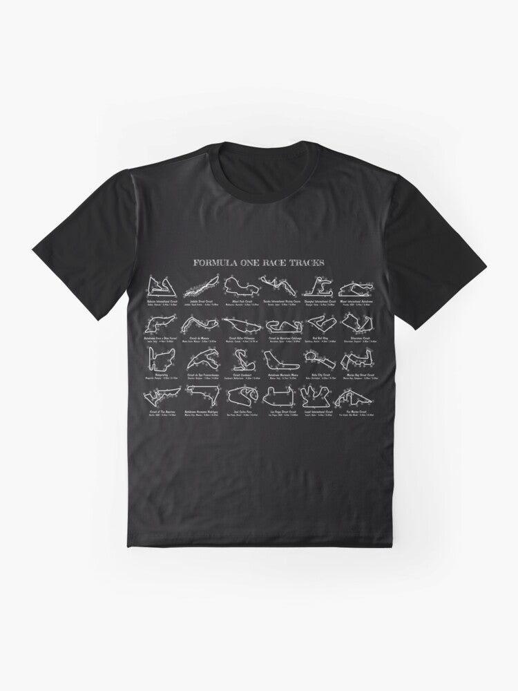 Formula One (F1) Race Tracks Graphic T-Shirt - Flat lay