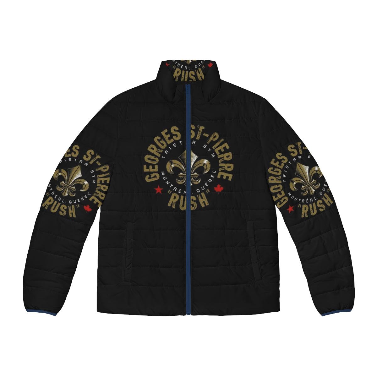 Georges St Pierre Champion Variant Puffer Jacket featuring MMA and martial arts inspired design