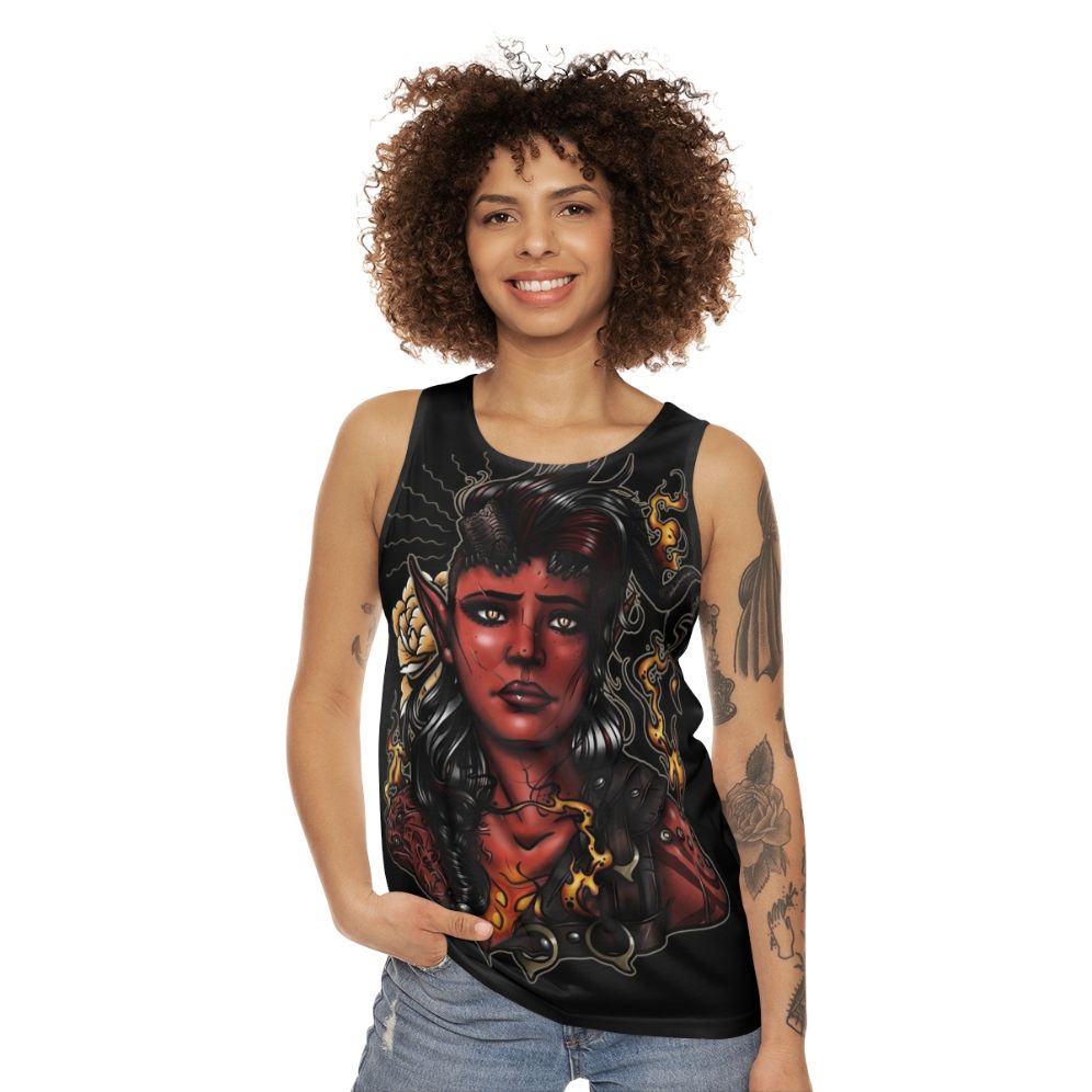 Baldur's Gate 3 Karlach Demon Unisex Tank Top - women