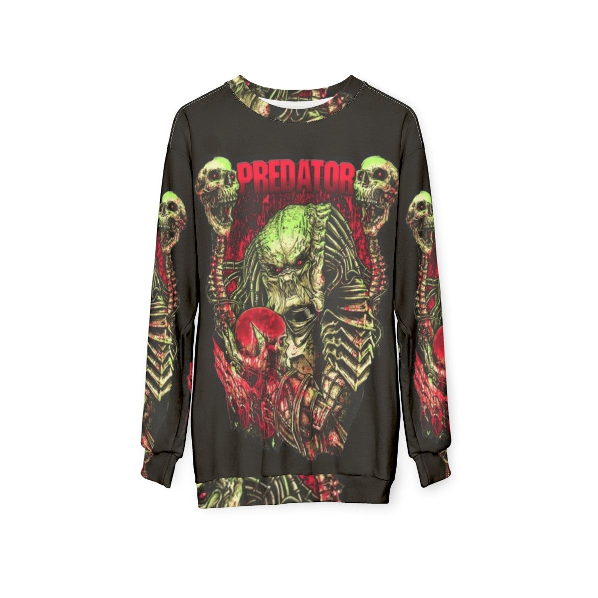 Predator art classic horror movie themed sweatshirt - hanging