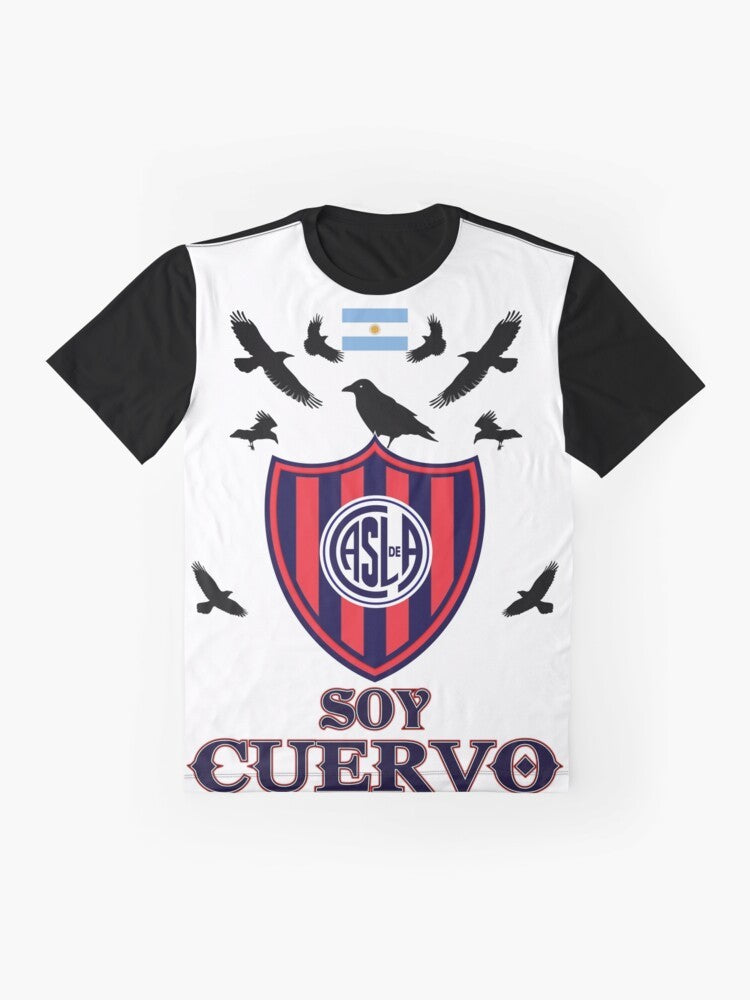 San Lorenzo Argentina Raven Graphic T-Shirt - Flat lay