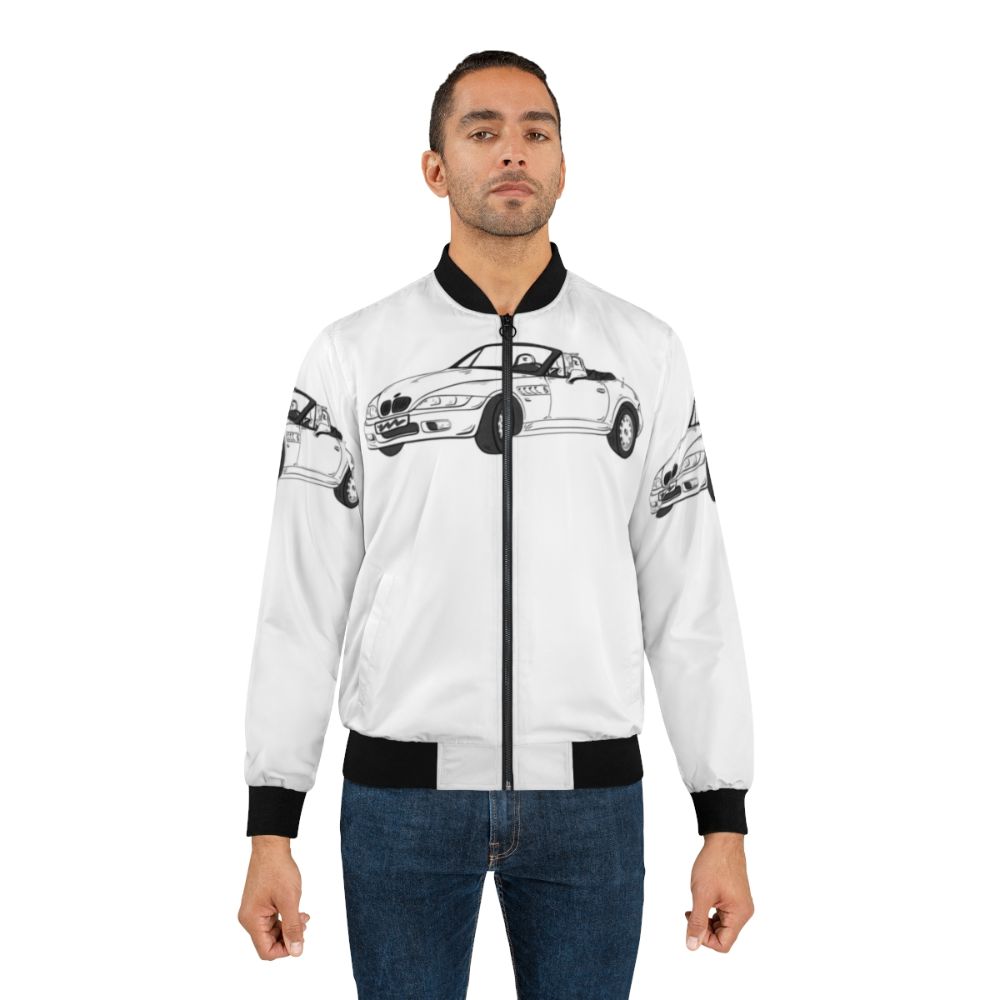 Men's German Roadster Transparent Bomber Jacket for an Exhilarating Driving Experience - Lifestyle