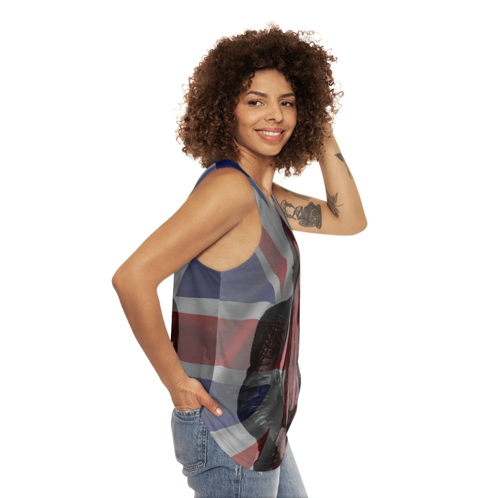 Cozy Powell Union Jack Unisex Tank Top - women side