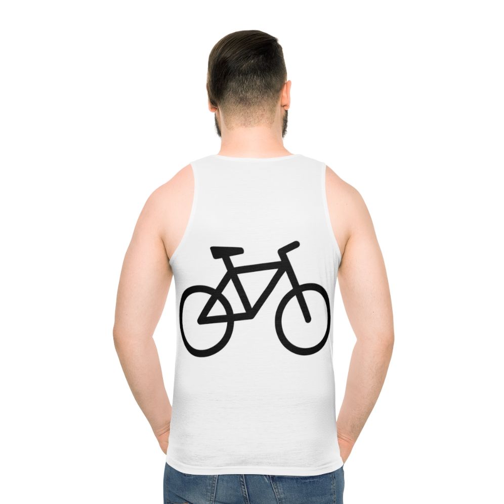 Unisex bicycle tank top for cycling enthusiasts - men back