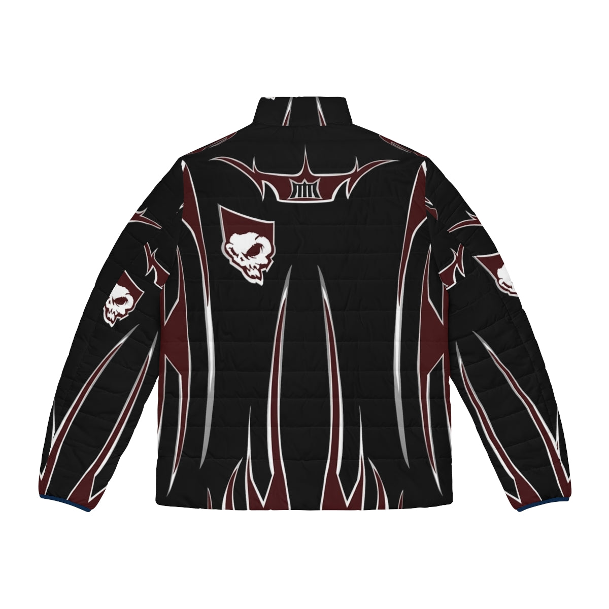 Spinebuster Puffer Jacket, a stylish and warm winter jacket featuring Hot Wheels Acceleracers design elements - Back