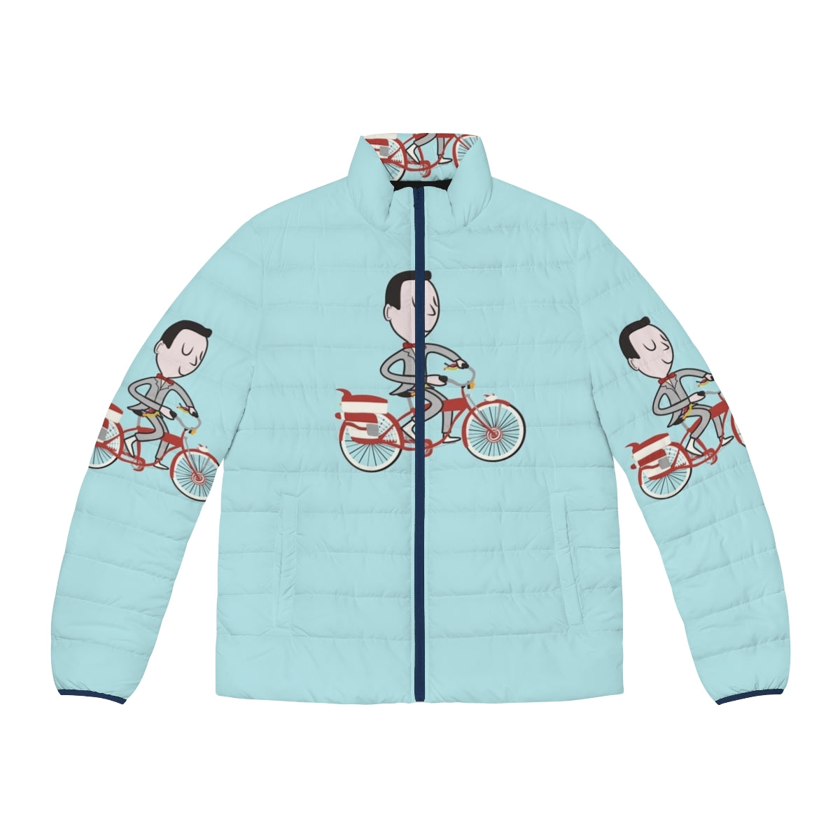 Peewee Herman Puffer Jacket featuring a classic 80s movie design