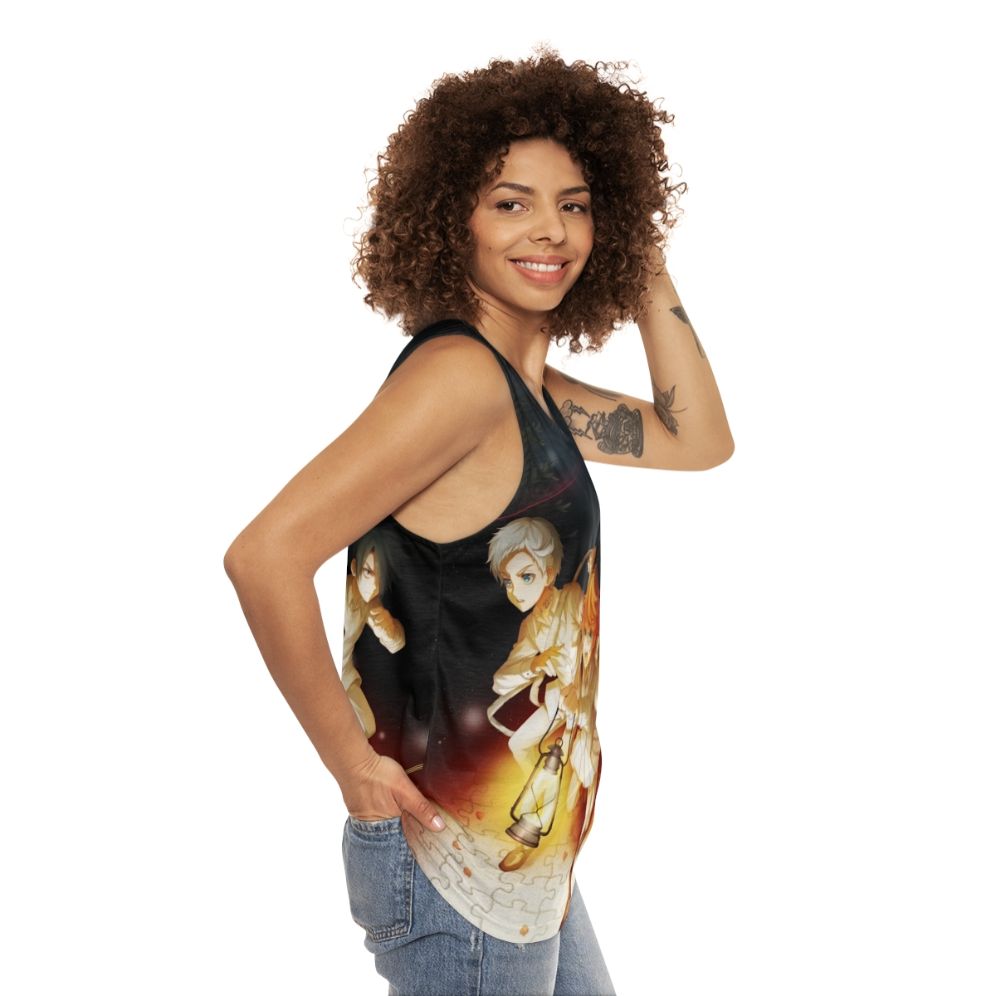 The Promised Neverland Unisex Tank Top - women side