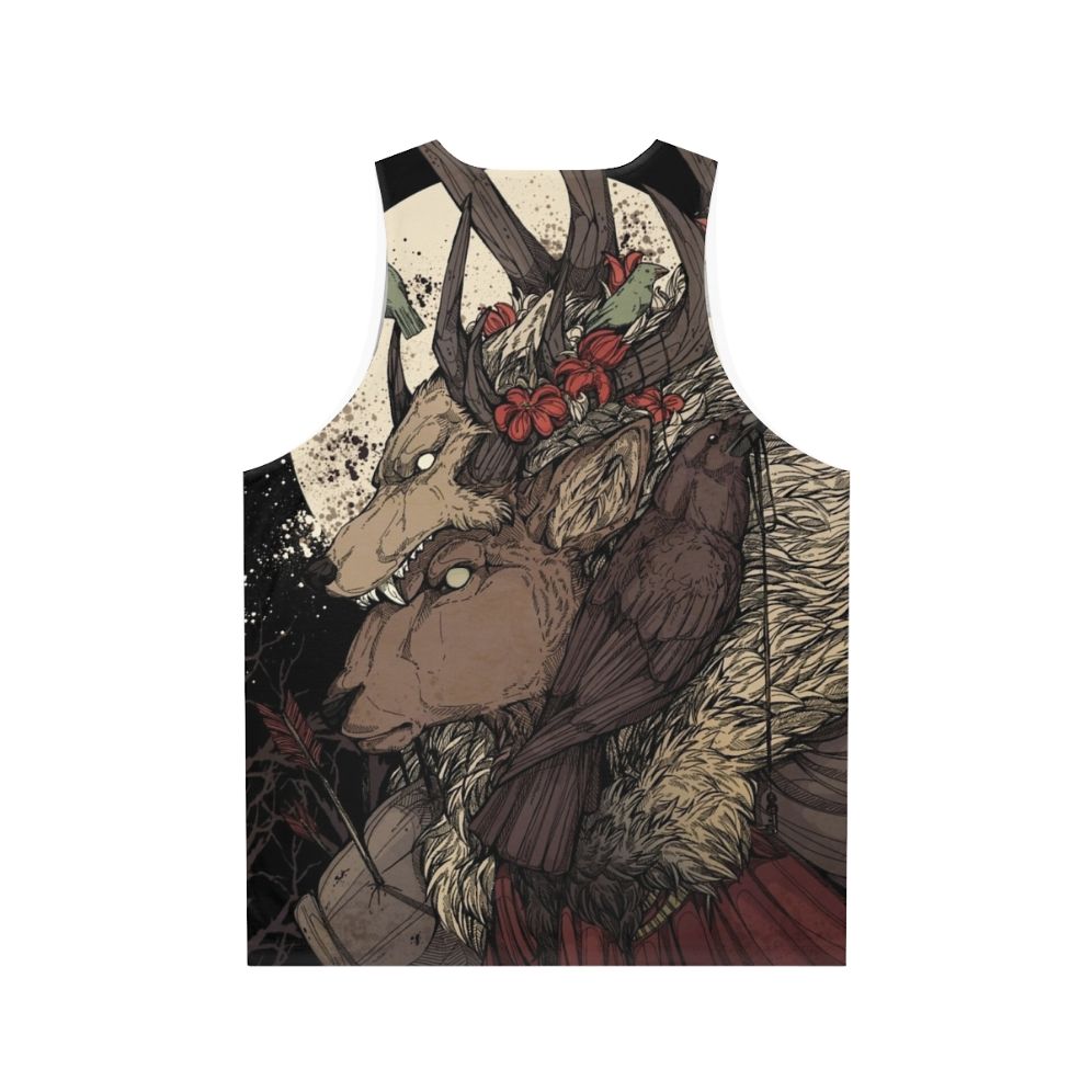 Unisex Elk King Animal Print Tank Top - Back