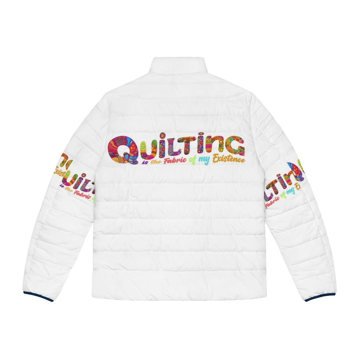 Cozy and stylish quilted puffer jacket with focus on quilting pattern - Back