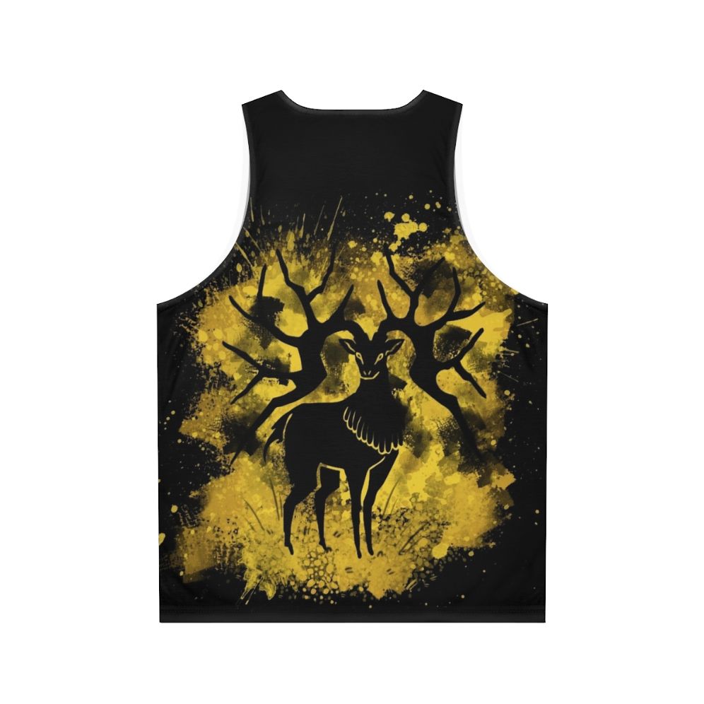 Golden Deer Splatter Unisex Tank Top - Back