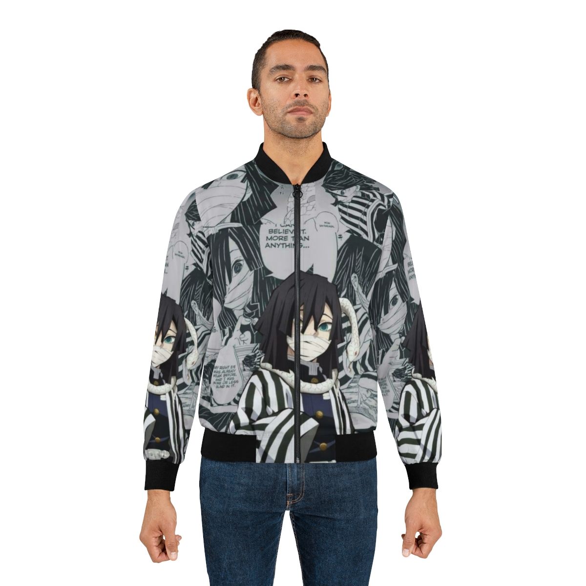 Obanai Iguro Demon Slayer Anime Bomber Jacket - Lifestyle