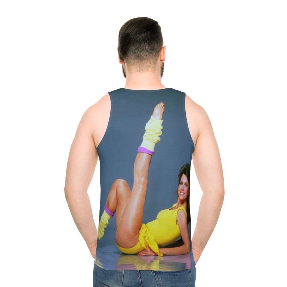 Jane Fonda Unisex Vintage Tank Top - men back