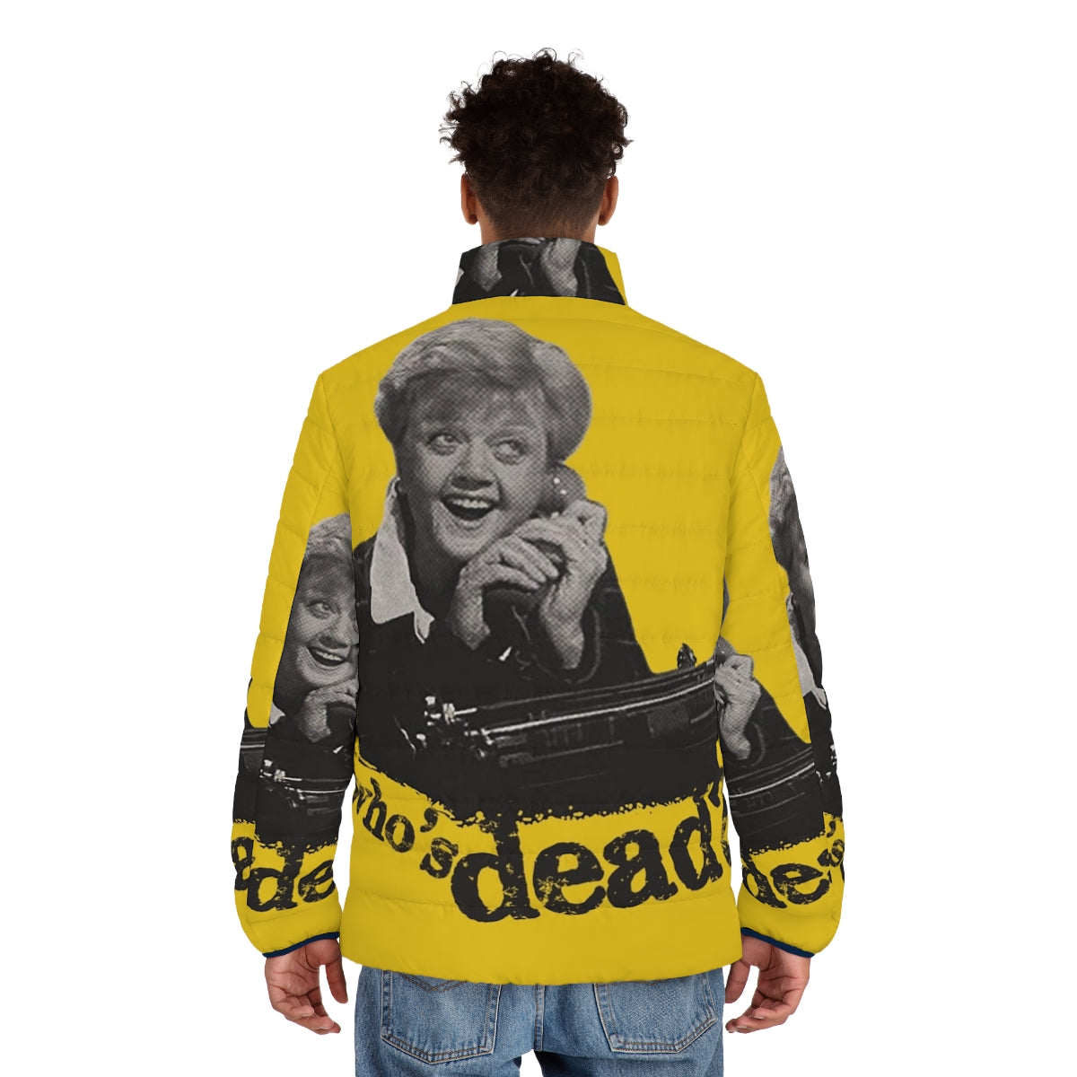 Murder She Wrote Jessica Fletcher wearing a puffer jacket - men back