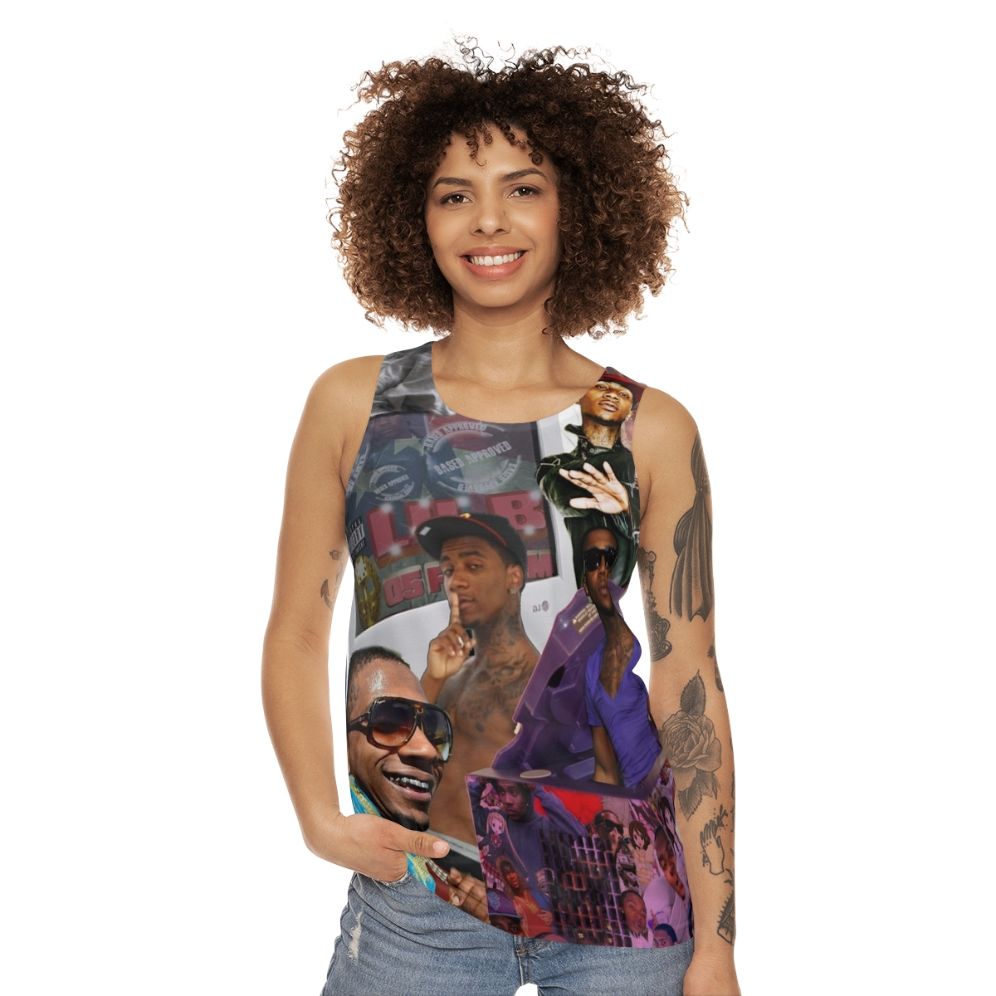 Based Unisex Tank Top with Lil B Basedgod Inspired Design - women