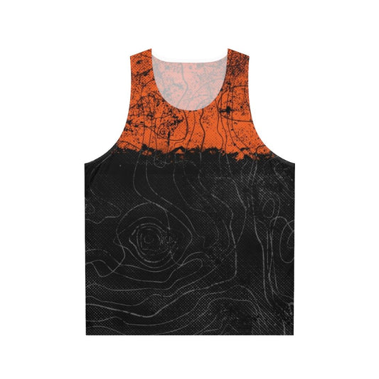 Topographic unisex tank top