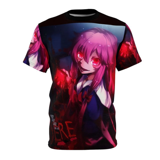 Mirai Nikki-inspired anime t-shirt with yuno gasai character