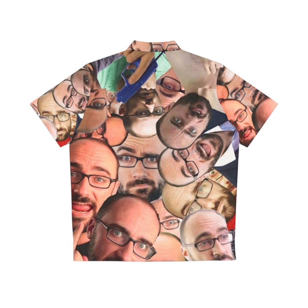 Vsauce Hawaiian Shirt featuring Michael from Hey Vsauce - Back