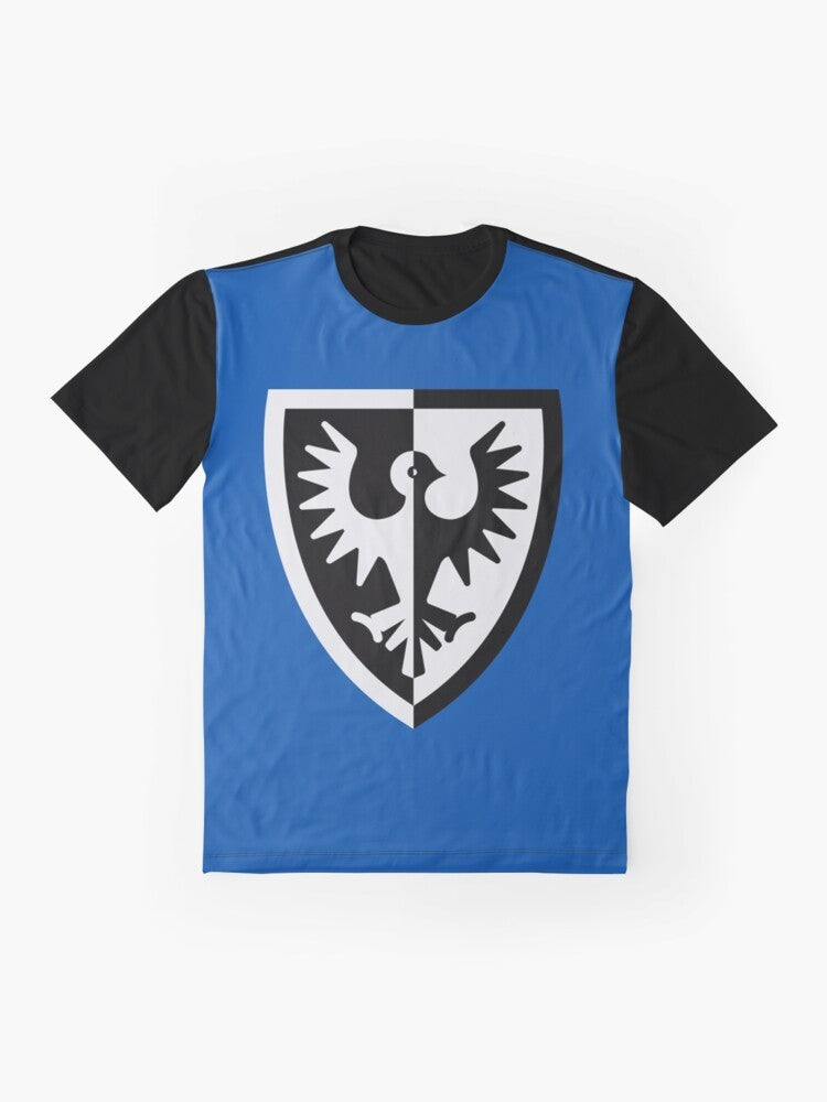 Lego Falcon Medieval Knight Black T-Shirt - Flat lay