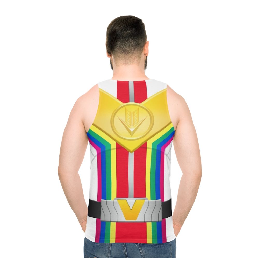 Colorful Unisex Zenkaiser Super Sentai Tank Top - men back