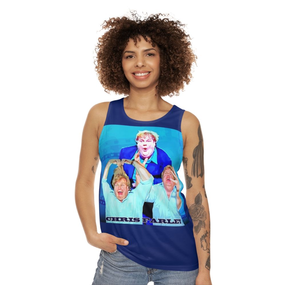 Chris Farley 90s Comedy Tank Top - women