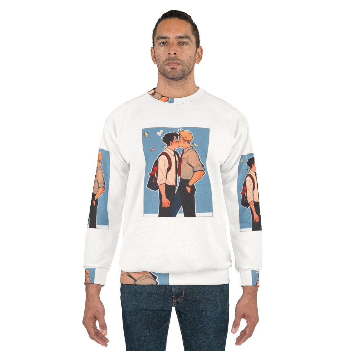 Nick and Charlie Heartstopper Netflix Fanart Sweatshirt - men