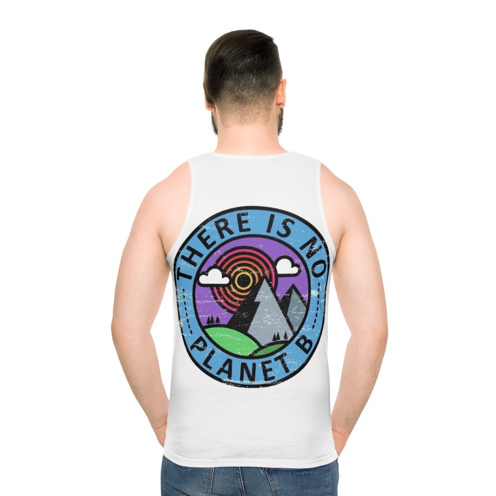 Eco-friendly "There Is No Planet B" unisex tank top - men back