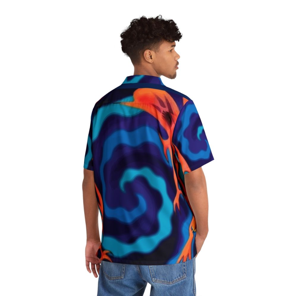 Anime-inspired Polymerization Hawaiian Shirt with Duel Monsters characters - People Back