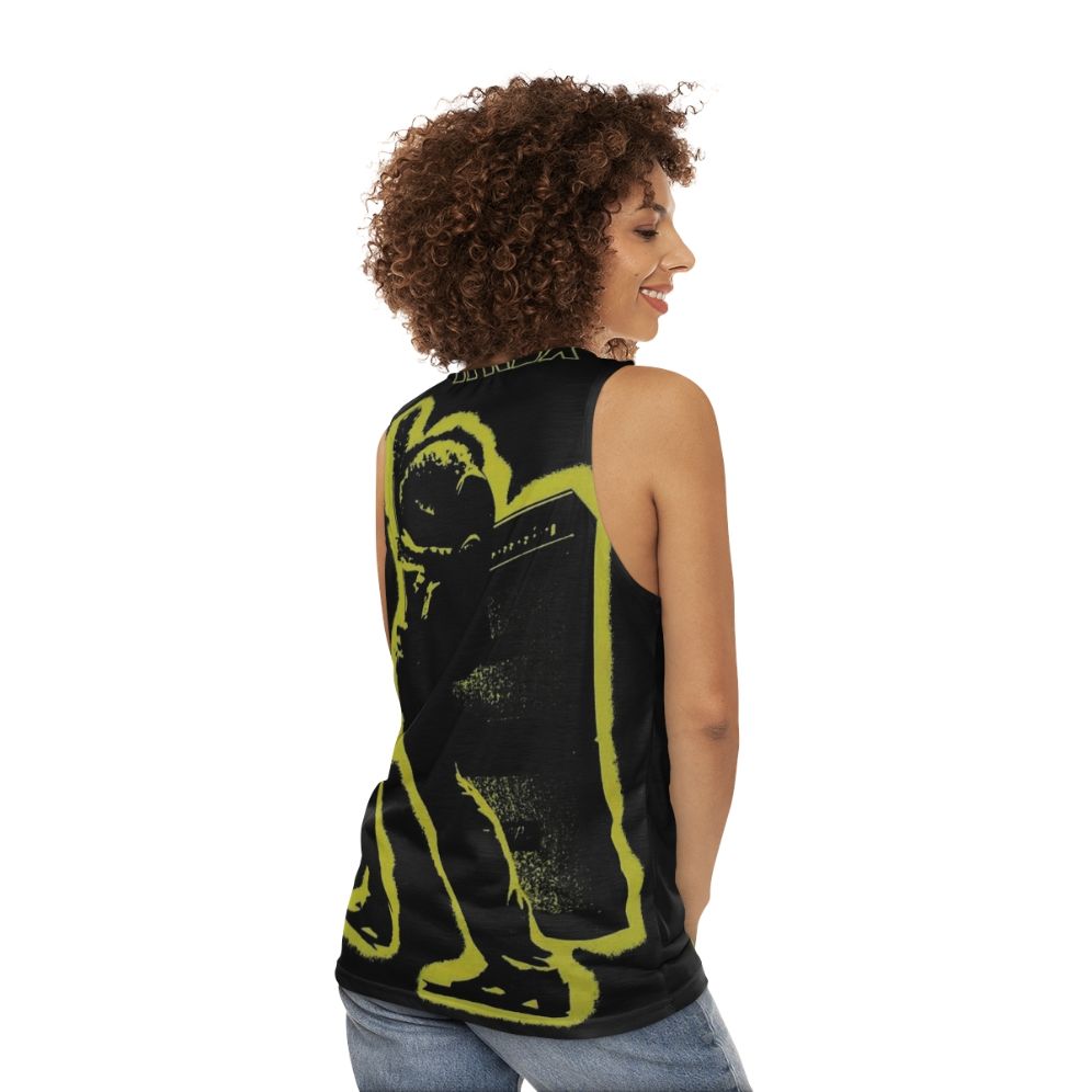 Unisex tank top featuring the album cover artwork of Electric Warrior - women back