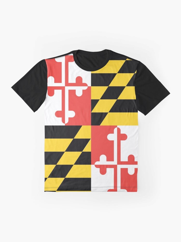 Maryland State Flag Graphic T-Shirt - Flat lay