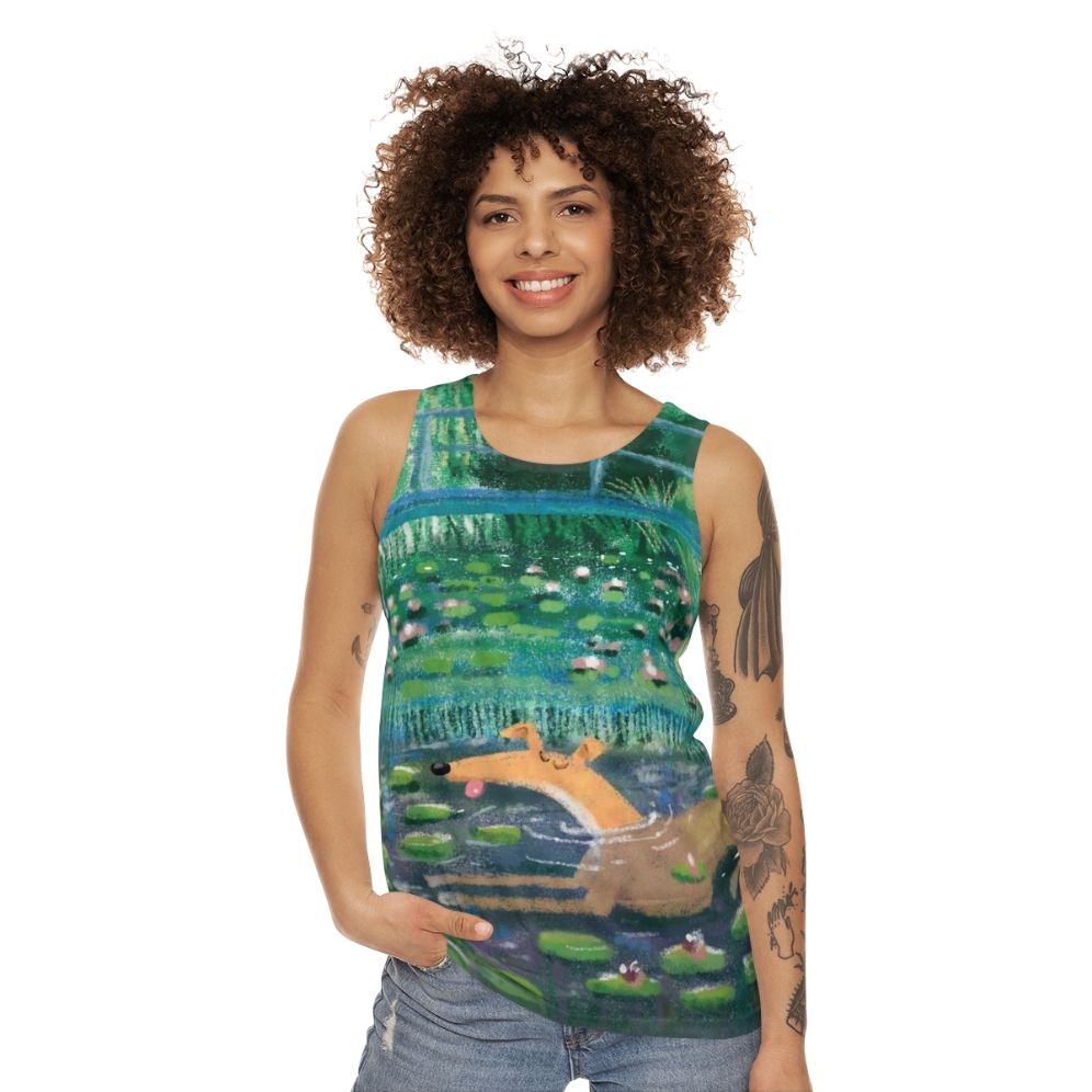 Greyhound Impressionism Unisex Tank Top - women