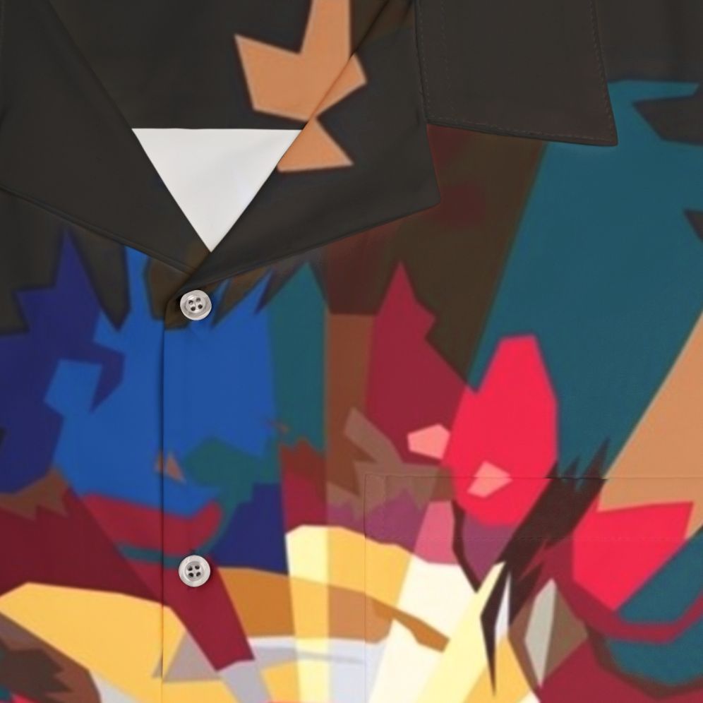 Gustavo Cerati Lowpoly Hawaiian Shirt - Detail