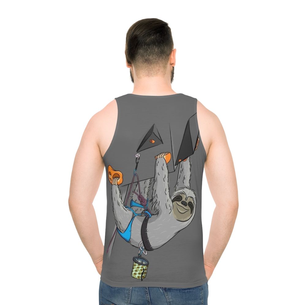 Sloth Climber Unisex Tank Top - men back