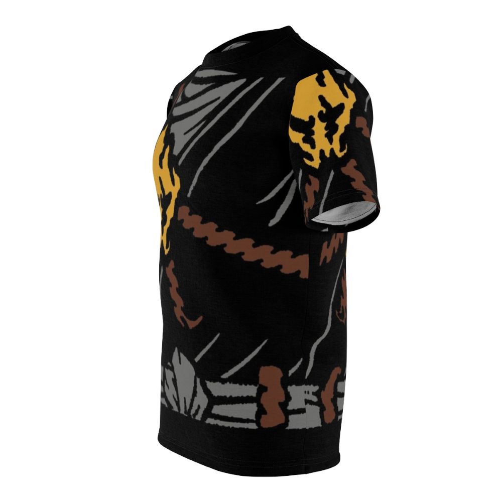 Ninjago inspired Cole ninja character printed on a high-quality t-shirt - men left