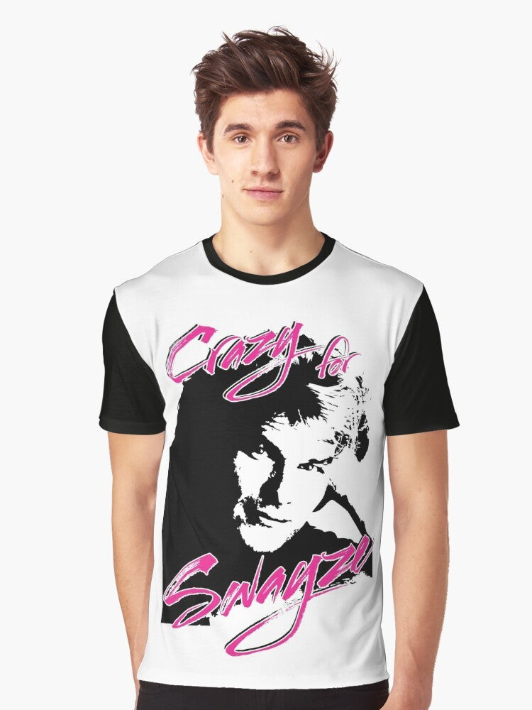 Patrick Swayze "Crazy for Swayze" graphic t-shirt design - Men