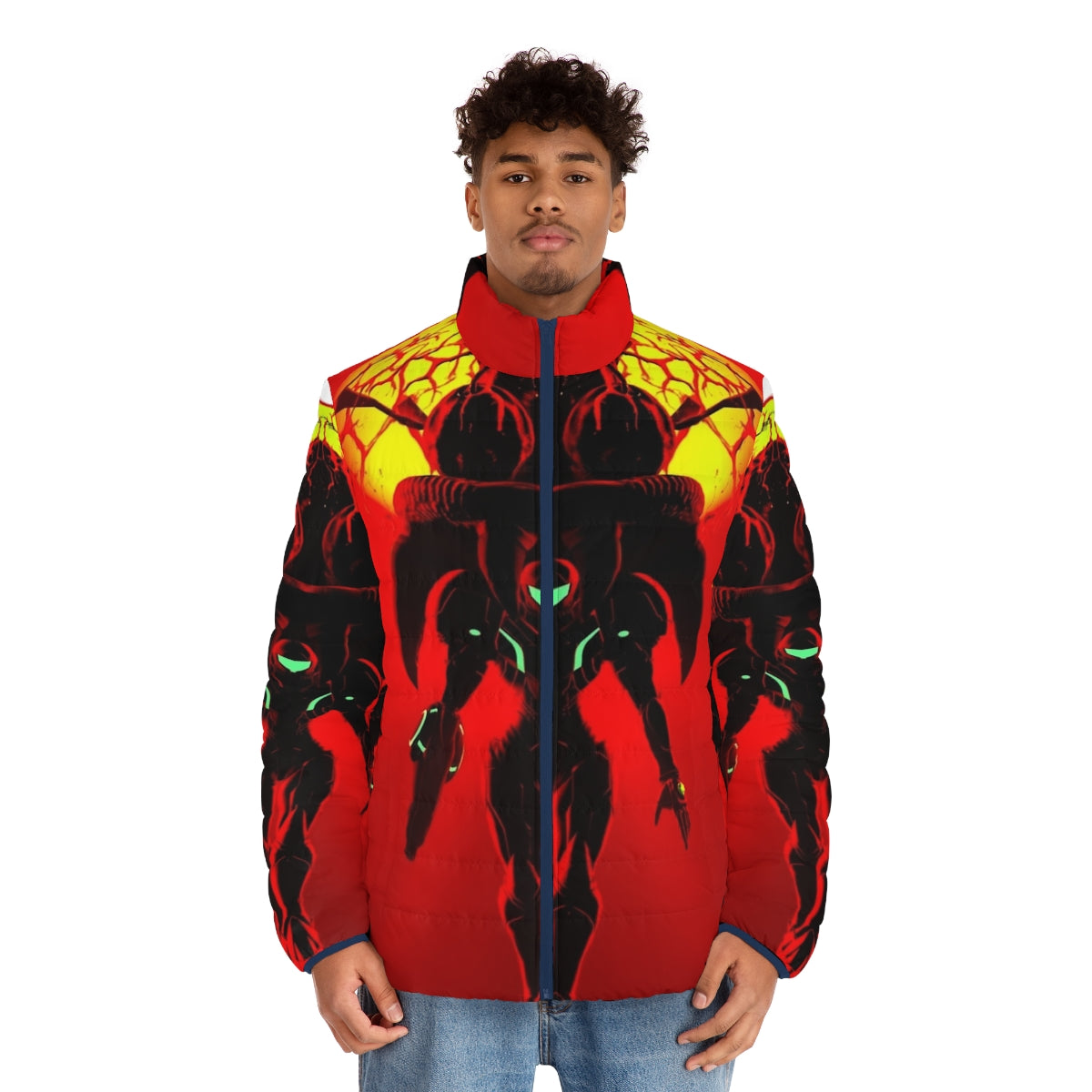 Metroid Samus Aran Puffer Jacket - Nintendo Videogame Inspired Outerwear - men front